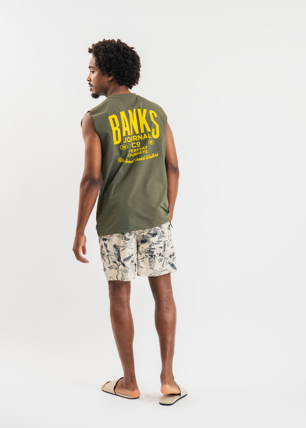【BANKS JOURNAL】GOODOLD SURF BAND CUT TEE