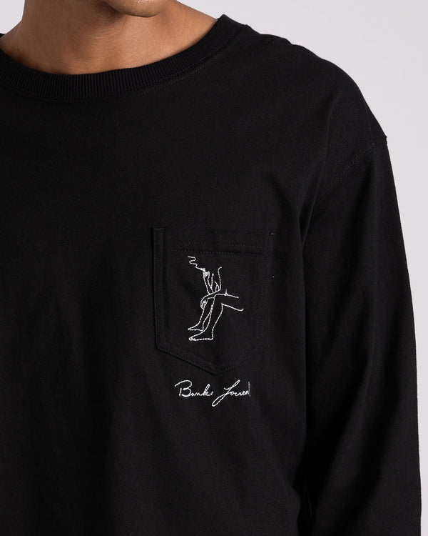 【BANKS JOURNAL】POCKET C LS TEE