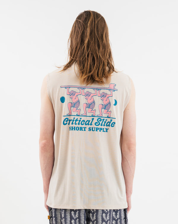 【CRITICAL SLIDE】SHORTSUPPLY SURF BAND CUT TEE