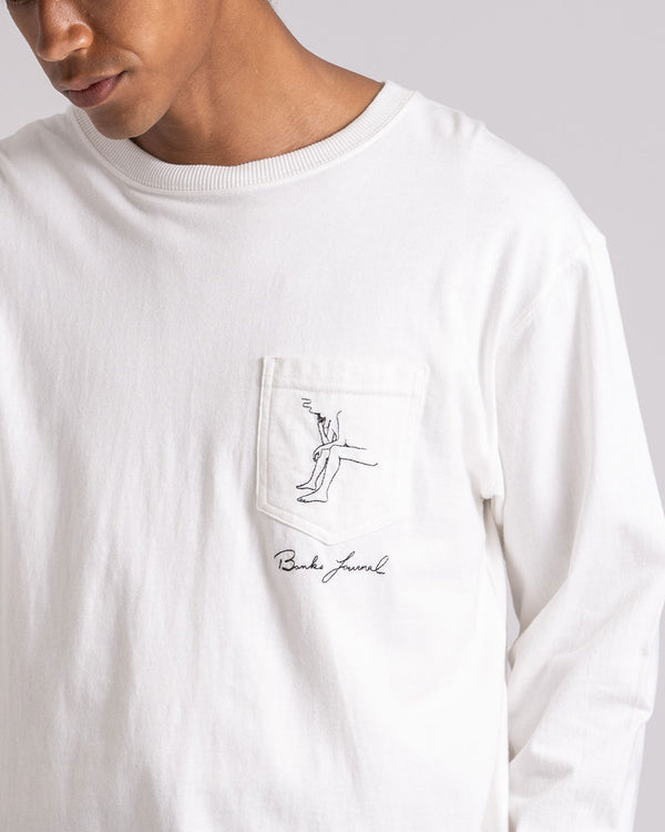 【BANKS JOURNAL】POCKET C LS TEE