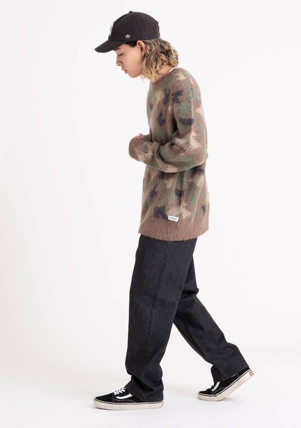 【BANKS JOURNAL】MAJIC MOHAIR CAMO KNIT CREW