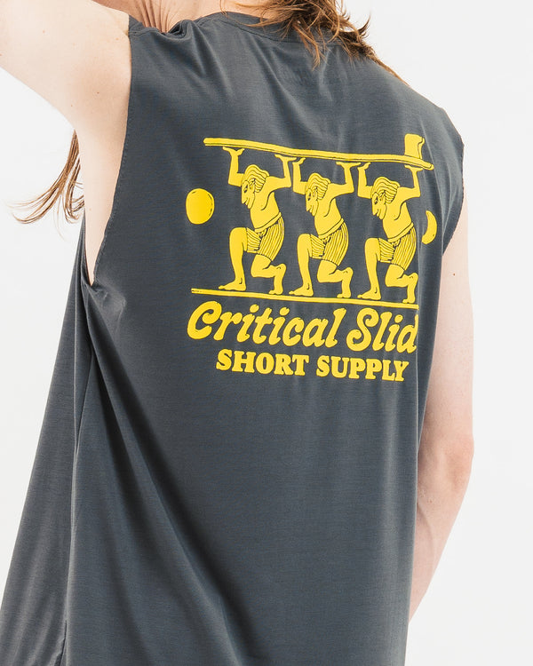 【CRITICAL SLIDE】SHORTSUPPLY SURF BAND CUT TEE