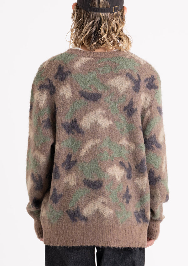 【BANKS JOURNAL】MAJIC MOHAIR CAMO KNIT CREW