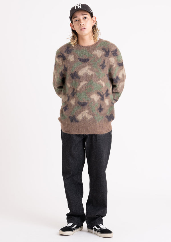 【BANKS JOURNAL】MAJIC MOHAIR CAMO KNIT CREW