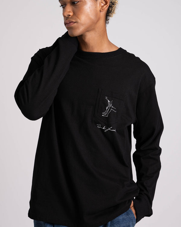 【BANKS JOURNAL】POCKET C LS TEE