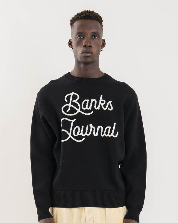 【BANKS JOURNAL】JAQUARD LETTERS KNIT