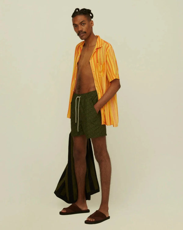 【OAS】Green Squiggle Swim Shorts
