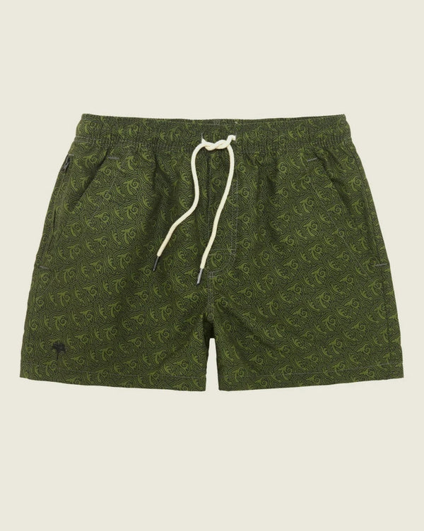 【OAS】Green Squiggle Swim Shorts