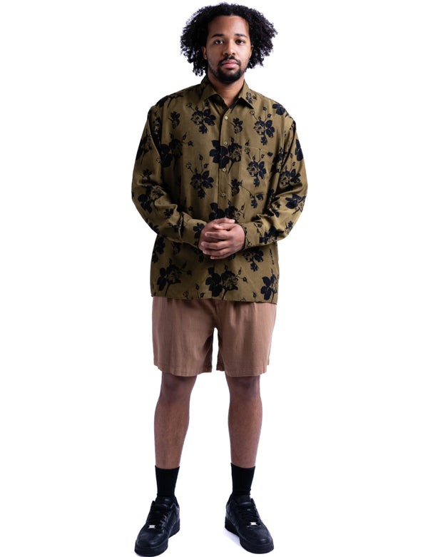 【BANKS JOURNAL】ALL OVER FLOWER LS SHIRT